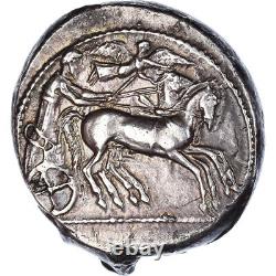 #1021646 Coin, Sicily, Tetradrachm, 475 BC, Leontini, Pedigree, AU(55-58), Sil