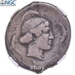 #1066374 Coin, Sicily, Tetradrachm, ca. 450-440 BC, Syracuse, graded, NGC, F 5
