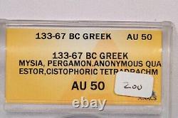 133-67 BC Greek Mysia Pergamon Anonymous Cistophoric Tetradrachm ANACS AU50 B-5