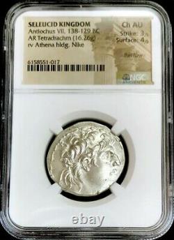 138-129 Bc Silver Seleucid Tetradrachm Antiochus VII Postumous Ngc Choice Au