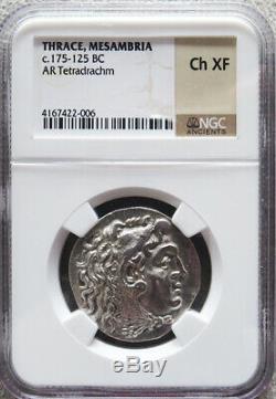 175 -125 Bc Silver Thrace, Mesambria Tetradrachm Alexander III Ngc Choice Xf