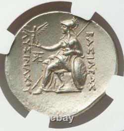 305-281 BC THRACIAN KINGDOM Lysimachus AR tetradrachm NGC Choice XF 2/5 4/5