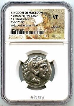 336 BC Ancient Greece, Alexander the Great Silver Tetradrachm, Very Nice NGC VF
