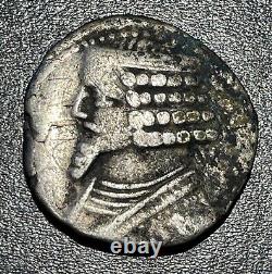 38-2 BC Greek Parthian Empire AR Silver Tetradrachm Phraates IV Ancient Coin
