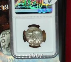 440 404 BC Athena Owl Greek Tetradrachm Attica Athens Ancient Coin NGC XF 4/5