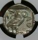 440-404 B. C. Ancient Greek Silver Tetradrachm, Athens Owl, Ngc Mint State (ms)