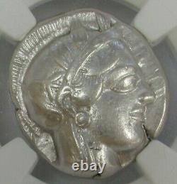 440- 404 Bc Silver Attica Athens Tetradrachm Athena Owl Coin Ngc Ch Vf 5/5 4/5