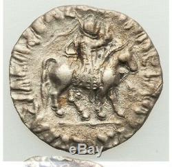 58-12 BC Indo-Scythian Kingdom, Azes I AR Tetradrachm XF