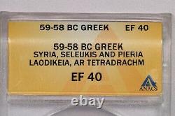 59-58 BC Greek Sytria, Seleukis and Pieria Laodikeia AR Tetradrachm ANACS EF40
