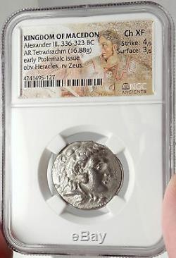 ALEXANDER III the GREAT Ancient 330BC Tetradrachm Silver Greek Coin NGC i66657