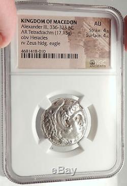 ALEXANDER III the GREAT Authentic Ancient Silver TETRADRACHM Coin NGC i69801