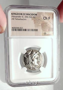 ALEXANDER III the GREAT Lifetime TETRADRACHM 333BC Silver Greek Coin NGC i73070