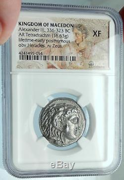 ALEXANDER III the GREAT Silver Tetradrachm Ancient Greek Coin CYPRUS NGC i65992