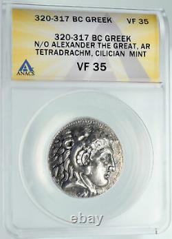 ALEXANDER III the Great OLD Ancient Silver Greek TETRADRACHM Coin ANACS i91595