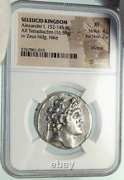 ALEXANDER I BALAS Ancient SELEUKID Greek Silver TETRADRACHM Coin NGC i84939