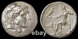 ALEXANDER the GREAT Tetradrachm. BOAR'S HEAD, Herakles / Zeus Ancient Greek Coin