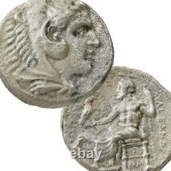 ALEXANDER the GREAT Tetradrachm Lifetime-320 BC Damascus Herakles, Zeus Ram Coin