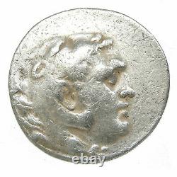 ALEXANDER the GREAT Tetradrachm X RARE Chios. Herakles Sphinx Ancient Greek Coin