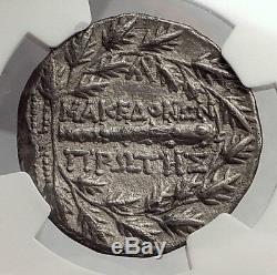 AMPHIPOLIS Roman Macedonia 167BC LARGE Silver Greek Tetradrachm Coin NGC i62452