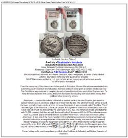 AMPHIPOLIS Roman Macedonia 167BC LARGE Silver Greek Tetradrachm Coin NGC i62452