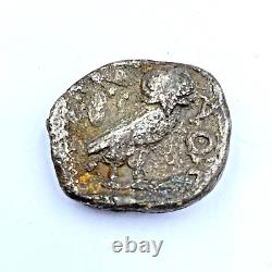 ANCIENT GREEK SILVER COIN OF ATTICA, TETRADRACHM 454 415 B. C! NICE coin 16.69g