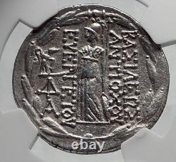ANTIOCHOS VII Sidetes Seleukid Ancient Silver Greek TETRADRACHM Coin NGC i64320