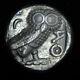 Arabia, Qataban Circa 350-320 Bc, Ar Athena /owl Silver Tetradrachm, Rare #100