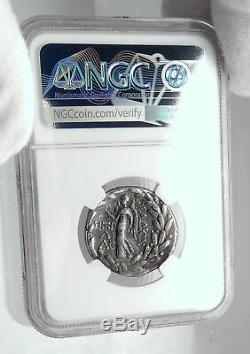 ARADOS PHOENICIA Authentic Ancient 92BC Silver Greek Tetradrachm Coin NGC i80951
