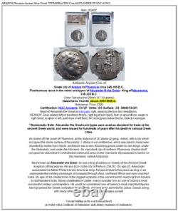 ARADOS Phoenicia Ancient Silver Greek TETRADRACHM Coin ALEXANDER III NGC i85482