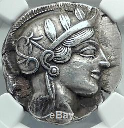 ATHENS Attica 440BC Silver Greek Tetradrachm ATHENA OWL NGC Certified Choice XF