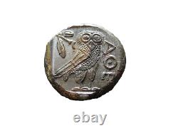 ATHENS Attica ANCIENT GREEK SILVER Ar TETRADRACHM 449-404 B. C. OWL 14,48 gr