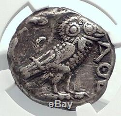 ATHENS Attica Greece 393BC Athenian Silver Tetradrachm Greek Coin OWL NGC i77385