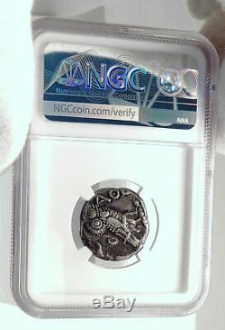 ATHENS Attica Greece 393BC Athenian Silver Tetradrachm Greek Coin OWL NGC i77385