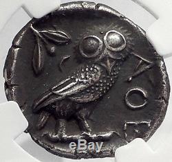ATHENS Attica Greece 440BC Ancient Greek Silver Tetradrachm OWL ATHENA NGC AU