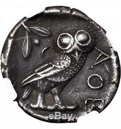 ATHENS Attica Greece 440BC Ancient Greek Silver Tetradrachm OWL ATHENA NGC AU