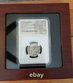 ATHENS Greece 440BC Ancient Silver Greek TETRADRACHM Coin Athena Owl MS 4/5 5/5
