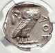 Athens Greece 440bc Ancient Silver Greek Tetradrachm Coin Athena Owl Ngc I73342