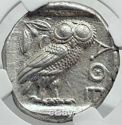 ATHENS Greece 440BC Ancient Silver Greek TETRADRACHM Coin Athena Owl NGC i80699