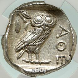 ATHENS Greece 440BC Ancient Silver Greek TETRADRACHM Coin Athena Owl NGC i84880