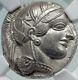Athens Greece 440bc Ancient Silver Greek Tetradrachm Coin Athena Owl Ngc I86403