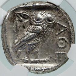 ATHENS Greece 440BC Ancient Silver Greek TETRADRACHM Coin Athena Owl NGC i86403
