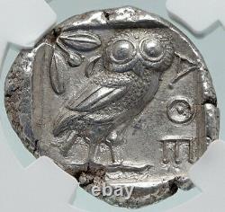 ATHENS Greece 440BC Ancient Silver Greek TETRADRACHM Coin Athena Owl NGC i86559