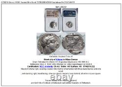 ATHENS Greece 440BC Ancient Silver Greek TETRADRACHM Coin Athena Owl NGC i86559
