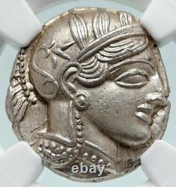 ATHENS Greece 440BC Ancient Silver Greek TETRADRACHM Coin Athena Owl NGC i86560