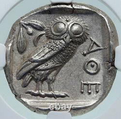 ATHENS Greece 440BC Ancient Silver Greek TETRADRACHM Coin Athena Owl NGC i86620