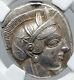 Athens Greece 440bc Ancient Silver Greek Tetradrachm Coin Athena Owl Ngc I87713