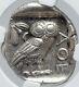 Athens Greece 440bc Ancient Silver Greek Tetradrachm Coin Athena Owl Ngc I87714