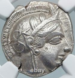 ATHENS Greece 440BC Ancient Silver Greek TETRADRACHM Coin Athena Owl NGC i87808