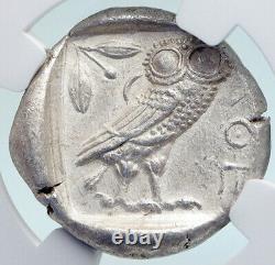 ATHENS Greece 440BC Ancient Silver Greek TETRADRACHM Coin Athena Owl NGC i89616