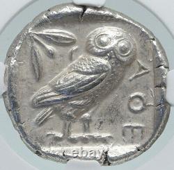 ATHENS Greece 455BC Ancient Silver Greek TETRADRACHM Coin Athena Owl NGC i87184